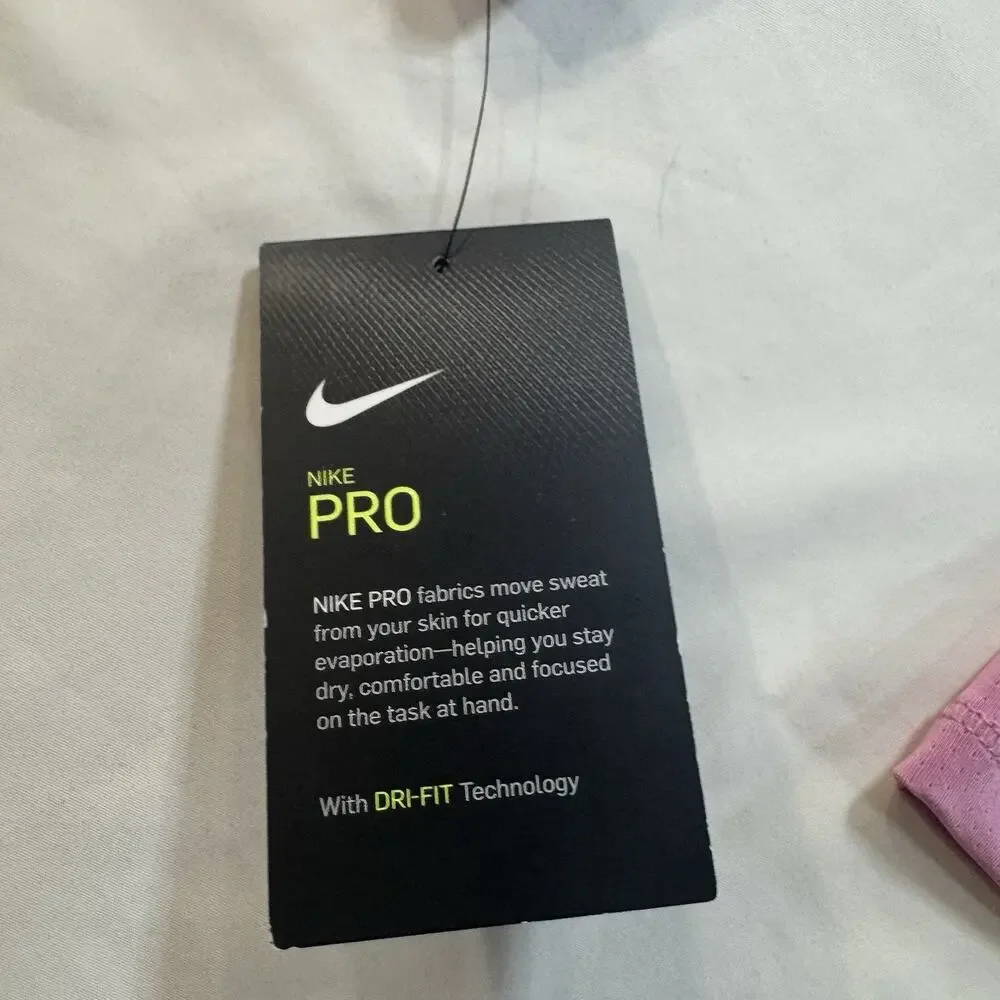 Nike Pro Dri-FIT Women’s Pink Long Sleeve Training Shirt XXL Slim Fit NWT